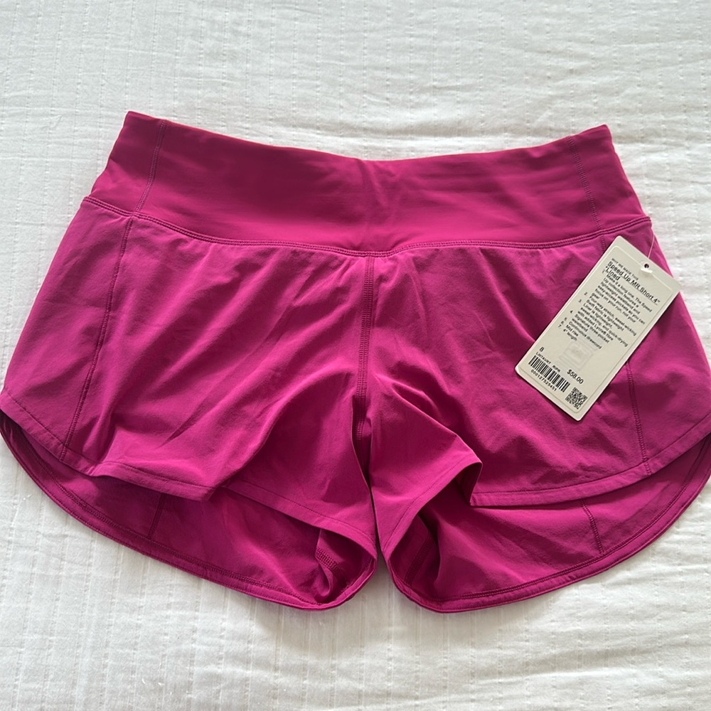 Lululemon Speed Up MR Short 4” Ripened Raspberry